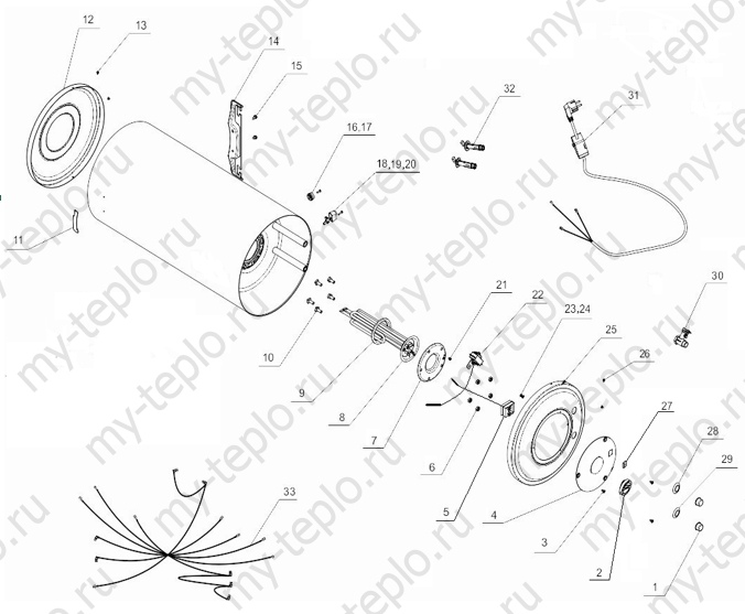 Запчасти Термекс ISP 50 V