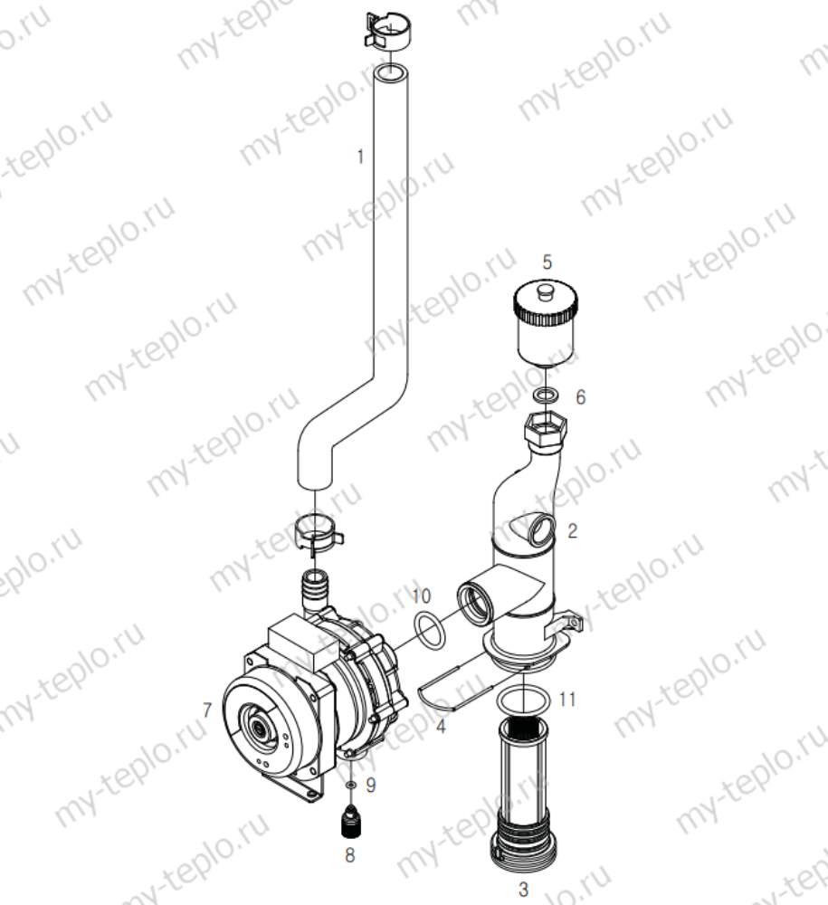 Строение насоса daewoo HSG 200 SD запчасти купить в Архангельске