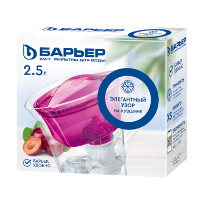 Фильтр-кувшин БАРЬЕР ТАНГО оранжевый с узором, картридж "Лайт" в комплекте (В294Р00)